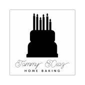 Baker Laagcake Kaarsen Logo Rubberstempel (Afrduk)