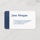 Baker Lace Monogram Blue Patroon Visitekaartje (Achterkant)