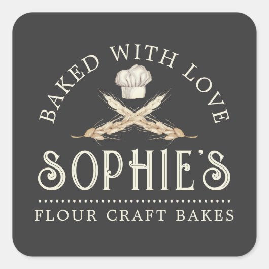 Baker Logo bakkerij gebak Zwarte Etiket (Voorkant)