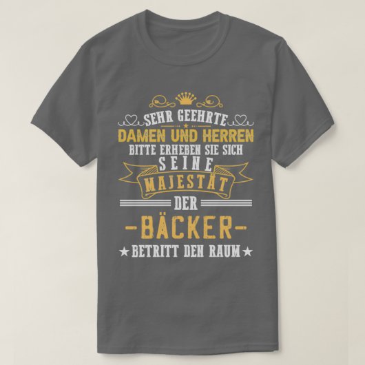 Baker Master Baker Gezegde Confectioner T-shirt (Design voorkant)