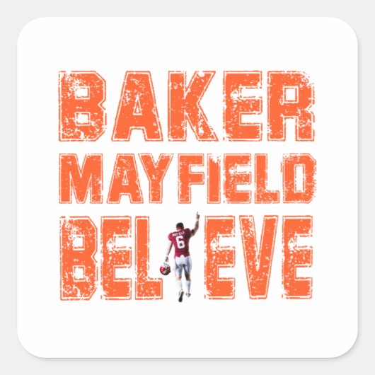 Baker Mayfield Essential Cool T-shirt Essential Vierkante Sticker (Voorkant)