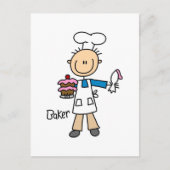 Baker met Cake Briefkaart (Voorkant)