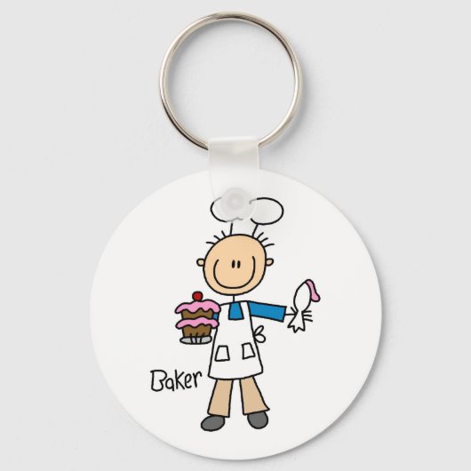 Baker met Cake Sleutelhanger (Voorkant)