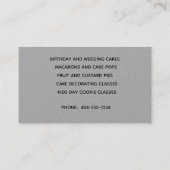 Baker met rolletje visitekaartje (Achterkant)