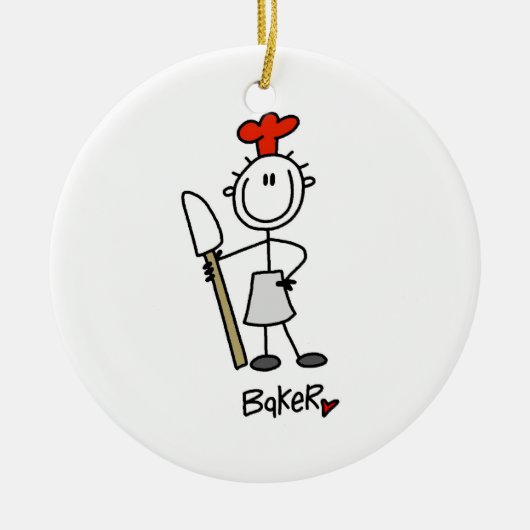 Baker met schroefdraad keramisch ornament (Voorkant)