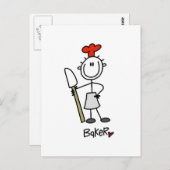 Baker met scraper-overhemden en cadeautjes briefkaart (Voorkant / Achterkant)