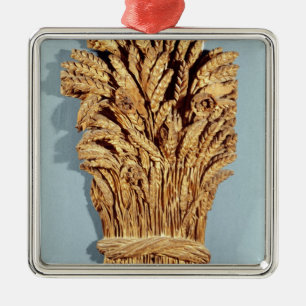 Baker met tarweoren en bloemen metalen ornament