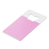 Baker Miller Roze Creditkaart Flessenopener (Voorkant Gekanteld)