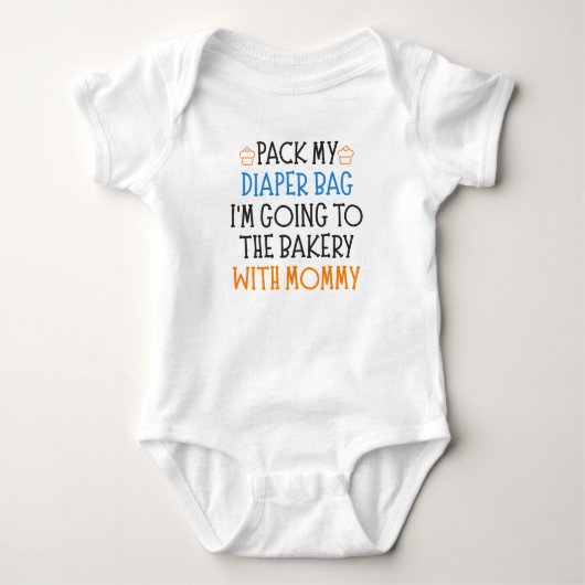 Baker Moeder Grappig Bakken Baby Spreuk Romper (Voorkant)