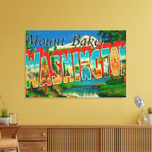 Baker monteren, Washington - grote lettertjes Canvas Afdruk (Insitu (Woonkamer))