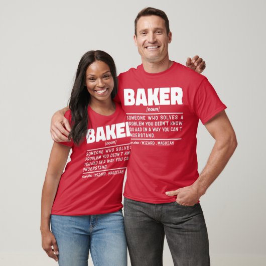 Baker Noun Definition Pastry Chef Baking Lover T-shirt (Unisex)