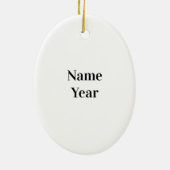 Baker of Chef Silhouette Kerstannament Keramisch Ornament (Achterkant)