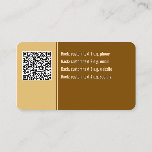 Baker of Event Cateraar Pretzel of uw Logo & QR Visitekaartje (Achterkant)