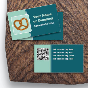 Baker of Event Cateraar Pretzel of uw Logo & QR Visitekaartje