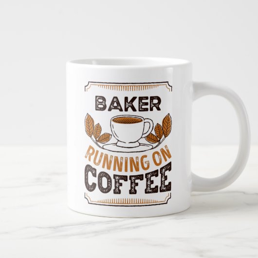 Baker op Coffee Caffeine Gift Grote Koffiekop (Rechts)