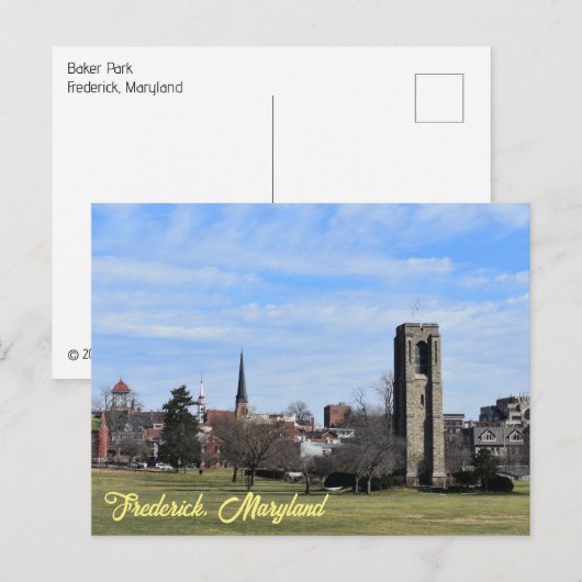 Baker Park Frederick Maryland Briefkaart (Voorkant / Achterkant)