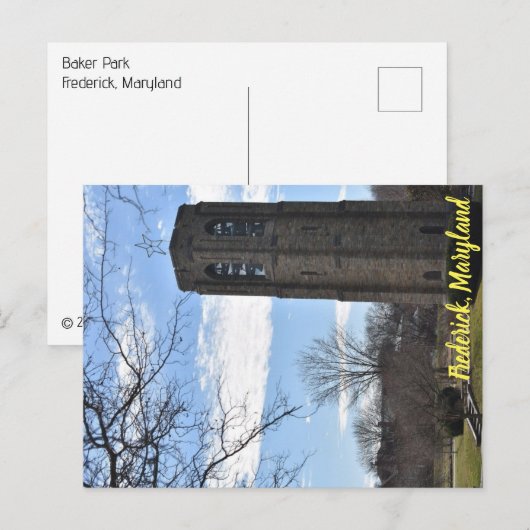 Baker Park Tower Frederick Maryland Briefkaart (Voorkant / Achterkant)