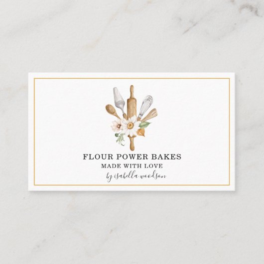 Baker Pastry Chef Bakers Tools gereedschap Visitekaartje (Voorkant)