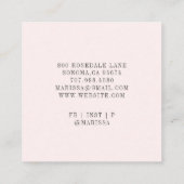 Baker Pastry Chef Bakers Tools Monogramroze S Vierkante Visitekaartje (Achterkant)