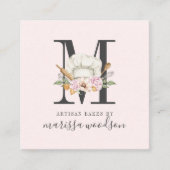 Baker Pastry Chef Bakers Tools Monogramroze S Vierkante Visitekaartje (Voorkant)