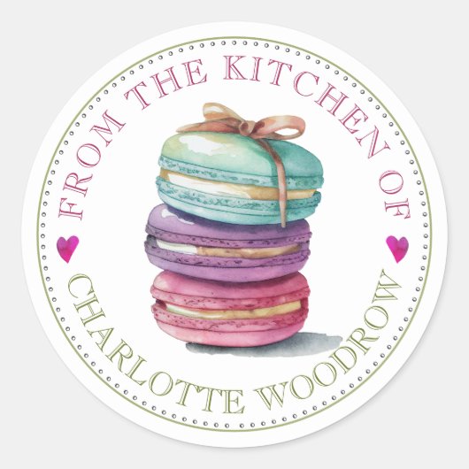 Baker Pastry Chef Cookies Food Label Sticker (Voorkant)