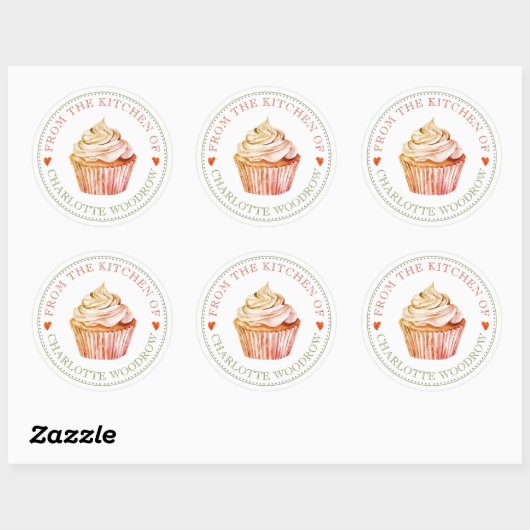 Baker Pastry Chef Cupcake Food Label Sticker (Vel)