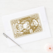 Baker Pastry Chef Gold Product Rechthoekige Sticker (Envelop)