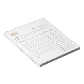 Baker Pastry Chef Pet Dessert Cater Invoice Pad Notitieblok (Schuin)