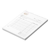 Baker Pastry Chef Pet Dessert Cater Invoice Pad Notitieblok (Linkerzijde)