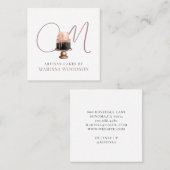 Baker Pastry Chef Pink Elegant Cake Vierkante Visitekaartje (Voorkant / Achterkant)