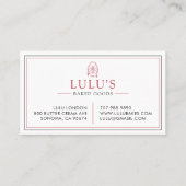 Baker Pastry Chef Rood en Wit Visitekaartje (Voorkant)