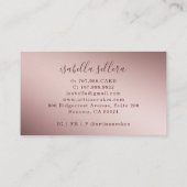 Baker Pastry Chef Roos Gold Glitter Doos met glitt Visitekaartje (Achterkant)