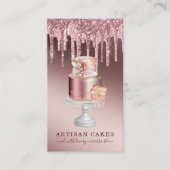 Baker Pastry Chef Roos Gold Glitter Doos met glitt Visitekaartje (Voorkant)
