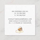 Baker Pastry Chef Sugar Flour Egg Vierkante Visitekaartje (Achterkant)