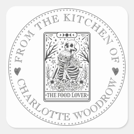 Baker Pastry Chef Tarot Food Lover Food Label (Voorkant)