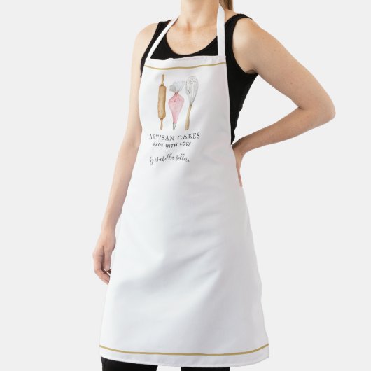 Baker Pastry Chef Tools All-Over Print Schort (Insitu)