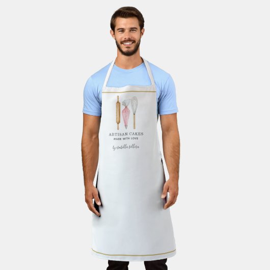 Baker Pastry Chef Tools All-Over Print Schort (Gedragen)