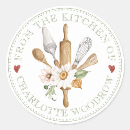 Baker Pastry Chef Tools Food Label Sticker