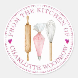 Baker Pastry Chef Tools Food Label Sticker