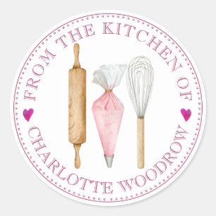 Baker Pastry Chef Tools Food Label Sticker