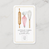 Baker Pastry Chef Tools Logo Visitekaartje (Voorkant)