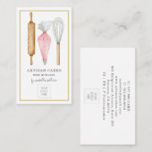 Baker Pastry Chef Tools Logo Visitekaartje (Voorkant / Achterkant)
