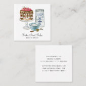 Baker Pastry Chef Vierkante Visitekaartje (Voorkant / Achterkant)