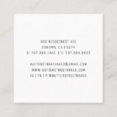 Baker Pastry Chef Vierkante Visitekaartje (Achterkant)