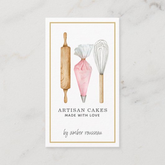 Baker Pastry Chef Visitekaartje (Voorkant)