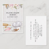Baker Pastry Chef Waterverf Baking Tools Business Visitekaartje (Voorkant / Achterkant)