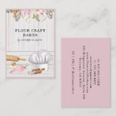 Baker Pastry Chef Waterverf Baking Tools Business Visitekaartje (Voorkant / Achterkant)
