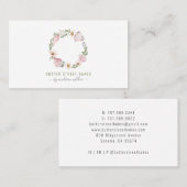 Baker Pastry Chef Waterverf Baking Tools Floral Visitekaartje (Voorkant / Achterkant)