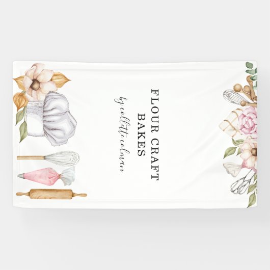 Baker Pastry Chef Waterverf Baking Tools Spandoek (Horizontaal)