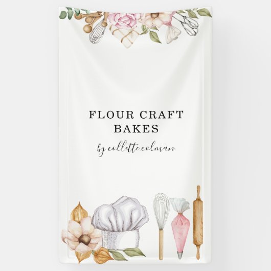 Baker Pastry Chef Waterverf Baking Tools Spandoek (Verticaal)